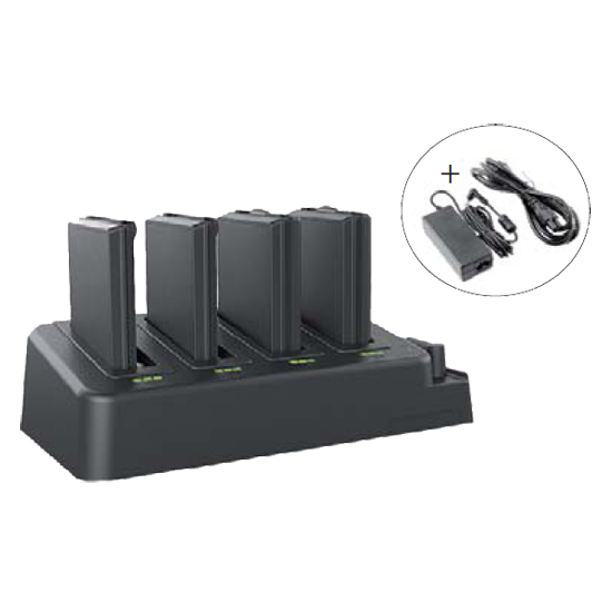Batteriladdare, 4-facks inkl ac-adapter